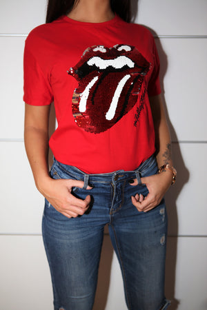 RollingStones t-shirt in red and white