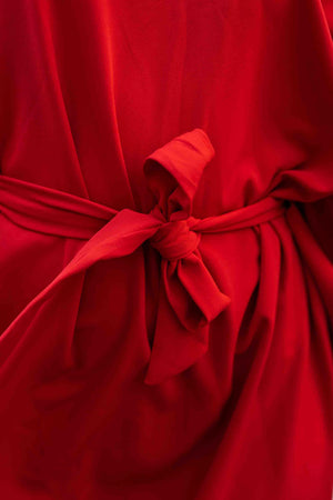 Fly Red - Red shroud dress
