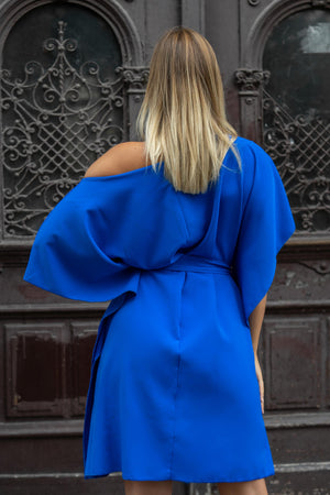 Fly Blue - Royal blue shroud dress